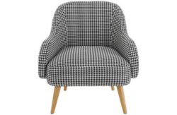 Habitat Momo Black and White Dogtooth Armchair